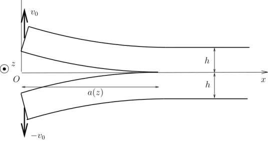 Fig. 2. The general problem - View in the Oxz plane