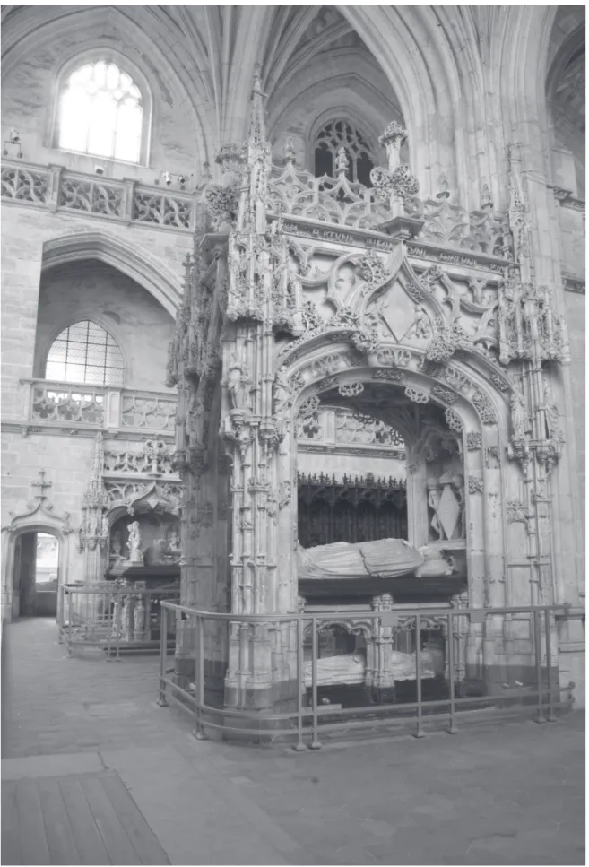 Fig. 2. Monuments funéraires, albâtre et marbres, Bourg-en-Bresse, église du monastère de Brou.