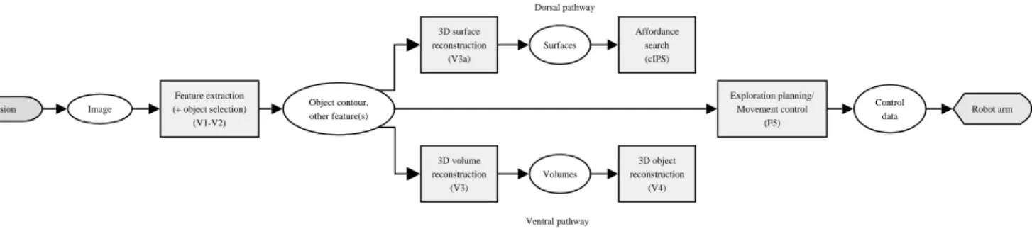 Fig. 5. Exploratory movement for the grasp synthesis (state Exploration movement).