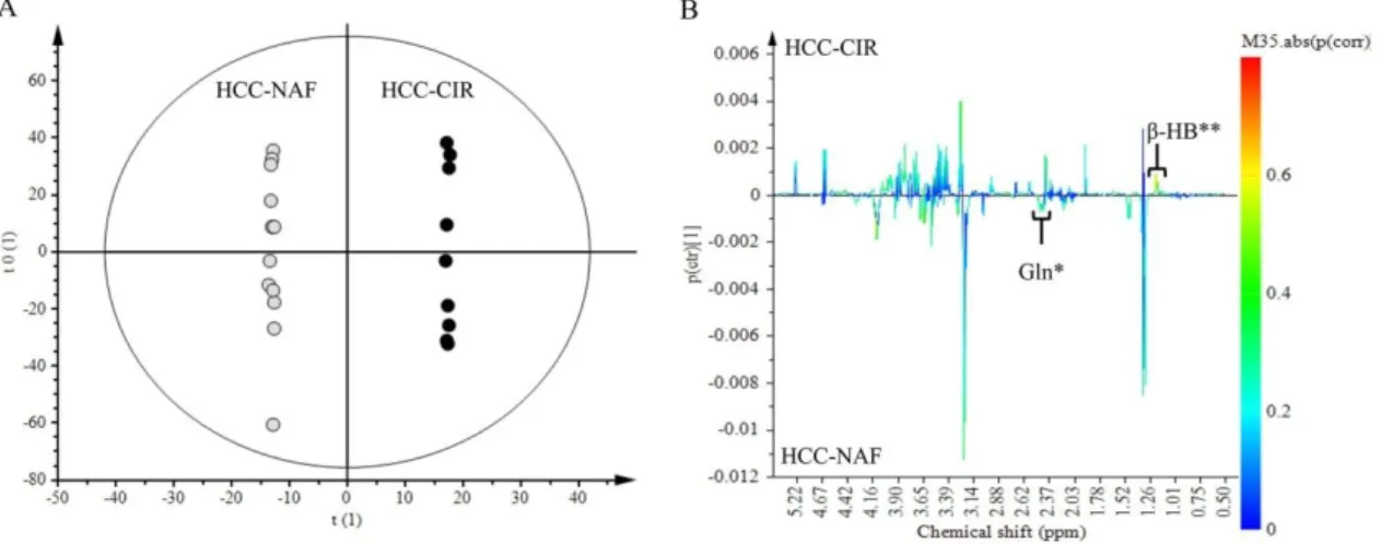 Figure 2. Discrimination of HCC-NAFLD from HCC-Cirrhosis: aqueous metabolites analysis
