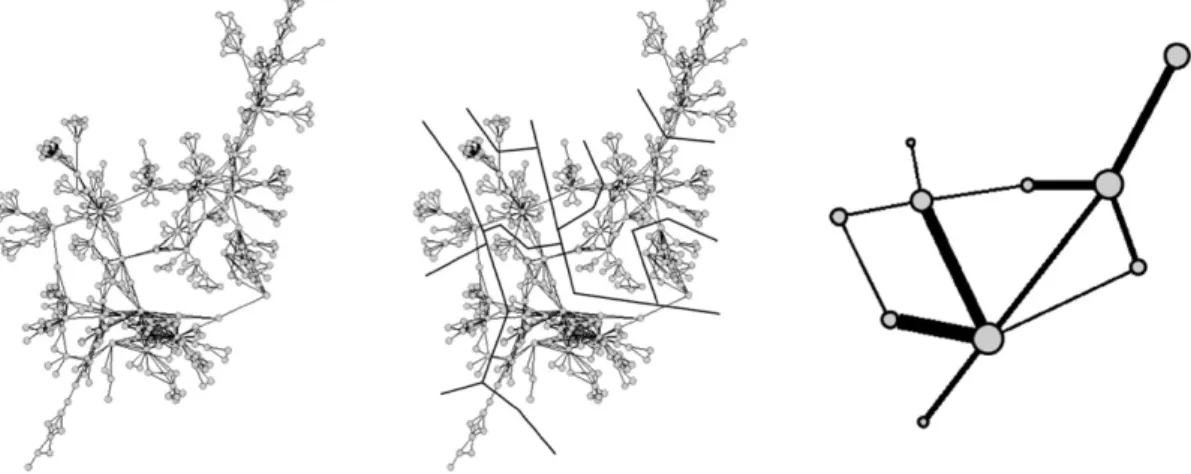 Fig. 2. Visualization of the connected component of a collaboration network of scientists working on network theory and experiment (Newman, 2006).