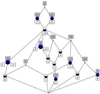 Figure 9: Concept lattice from the PQ-Tree of Figure 8
