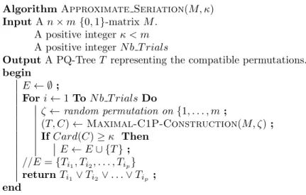 Figure 7: Consensus PQ-Tree between the twelve maximal PQ-Trees built on 11 columns.