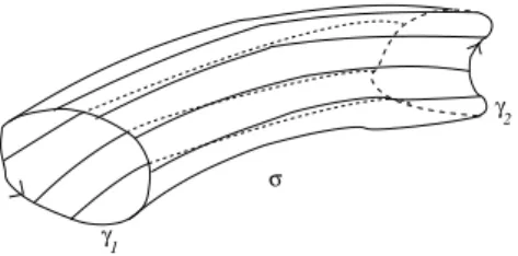 Fig. 5. G´eom´etrie pour le Lemme de Stokes.