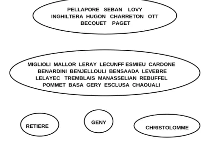 Figure 11: Schematic representation of relations between the thirty one members of this  organization 