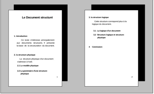 Figure 6 : Le formatage des unités logiques d'un document 