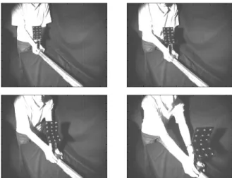 Figure 4 shows image samples from a sequence where the reference object was moved following a straight rail forcing its motion to be a pure translation