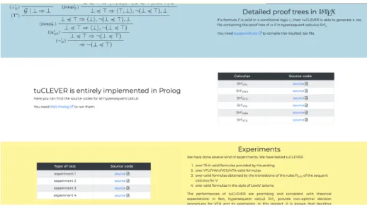 Fig. 5. All Prolog source files, including those for testing the performance of tuCLEVER, are available on the web page.