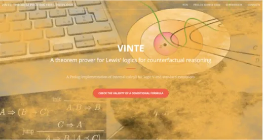 Fig. 3. Home page of VINTE.