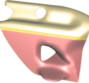 Figure 9: The shape of the streamliner model defined by three B-spline patches.