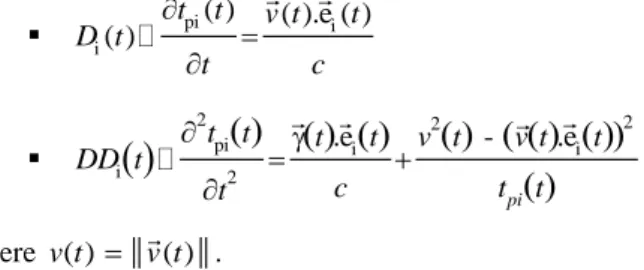 Fig. 1 - time scales for emission and receptions  Thus, we consider three different time scales  