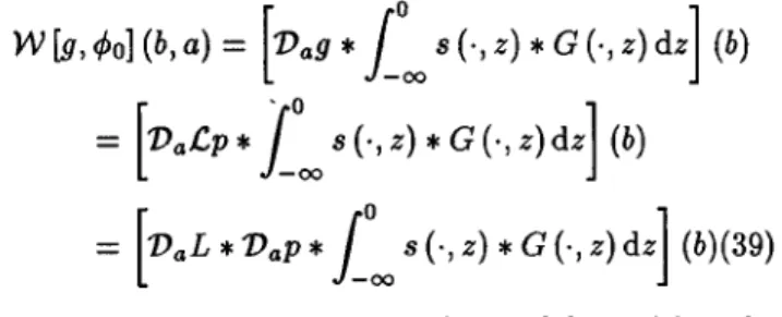 Figure  4.  (left) Wavelet transform  of the example  signal  shown  in Figure 3a but polluted by  Gaussian white noise