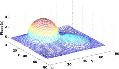Figure 5.5: Reconstructed phase for our Landweber type method and 20dB PPSNR.