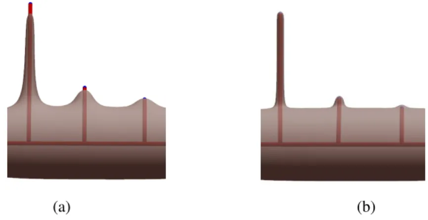 Figure 3.5 depicts the different strategies used by the two previous models to generate radius variations : while equation (1.14) changes the height of the kernel while keeping the width of the support unchanged, equation (1.15) generates a kernel of const