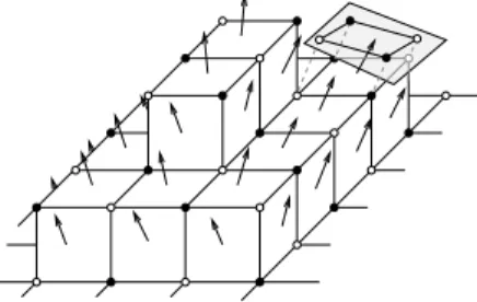 Fig. 3: Definition of the ρ coefficient of a surfel, the one of the parallelogram obtained by projecting the surfel on the tangent plane.