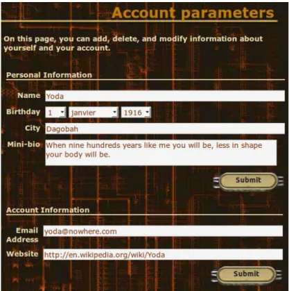 Figure 5.4 – Cuiteur: Profile Page
