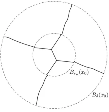 Figure 2. The set Σ n ∩ B δ (x 0 ).