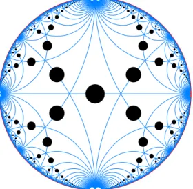 Figure I.5 – Action de SL(2, Z ) sur le disque de Poincaré