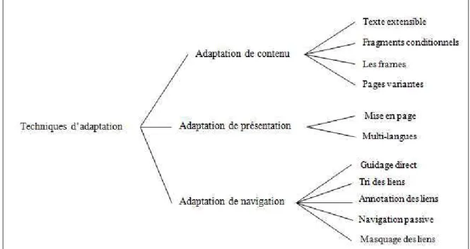 Figure 4 : Techniques d'adaptation. 