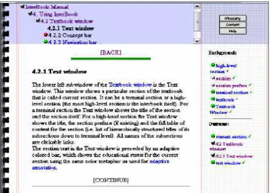 Figure 6 : Aperçu d’une interface du système Inter book. 