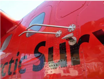 Figure A1. Photo of the rear-facing chemistry inlets on the BAS Twin Otter aircraft.