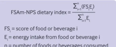 Table 1 shows the baseline characteristics of the  participants overall and according to sex specific fifths  of the FSAm-NPS dietary index