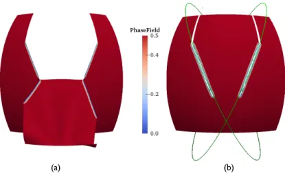 Figure 6: Tearing an adhesive thin sheet from the exterior side of a spherical substrate