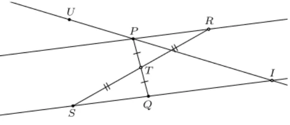Figure I. 3.4. One can decide whether two lines intersect or not.