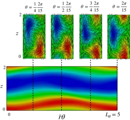 FIG. 3. Wavy-vortex flow (including Taylor-vortex flow but not laminar Couette flow) at Re = 300