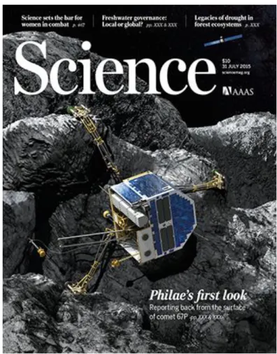 Figure 42 : Couverture du magazine Science le 31 juillet 2015. Crédits : A. Torres (CNES)/J.-P