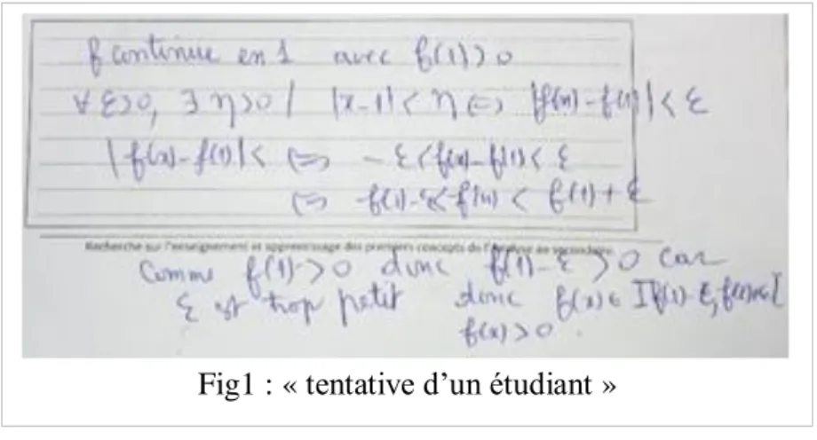 Fig1 : « tentative d’un étudiant » 