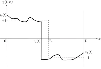 Figure 6.1 – Entropy solution to the Burgers equation with a shock wave.