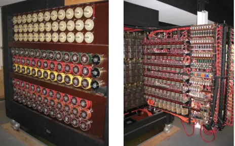 Figure  8.  L'ENIAC  et  l'IBM  650.  Premier  ordinateur  de  l'histoire,  l'ENIAC  fut  utilisé  pour  le  calcul  de  trajectoires  des  missiles  par 