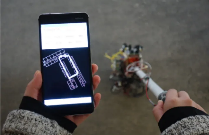 Figure 3 : Application mobile connectée à la canne 