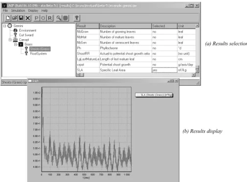 Figure 13: Screenshot of results display with UNIF.
