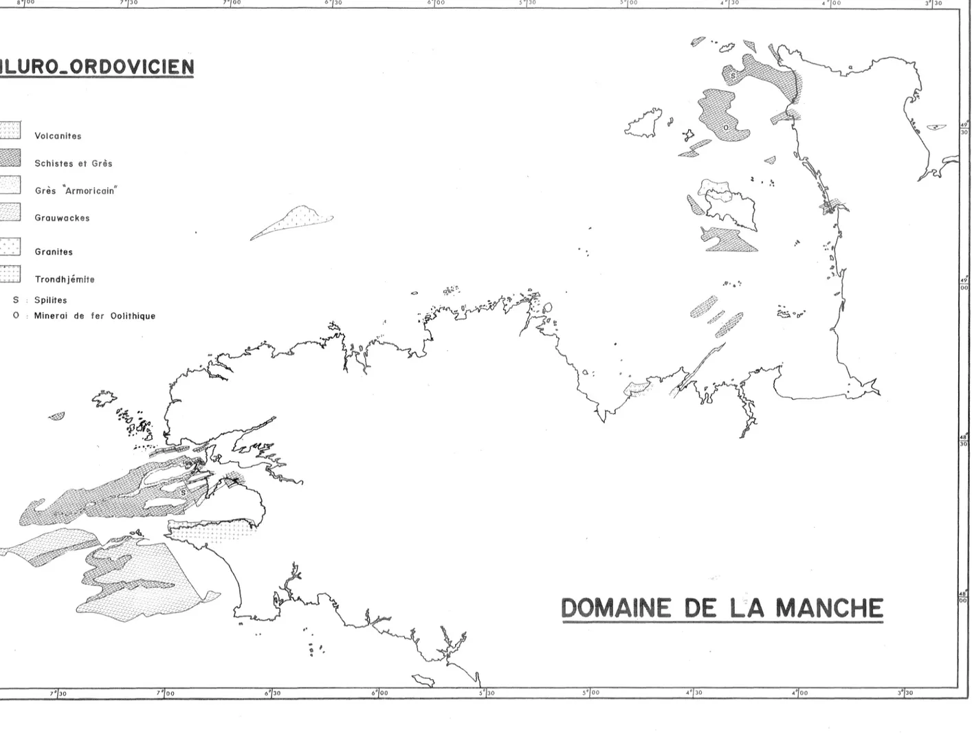 Figure  Localisation  des  affleure nient?,  cl 'âge.  siluro-caxlovieien