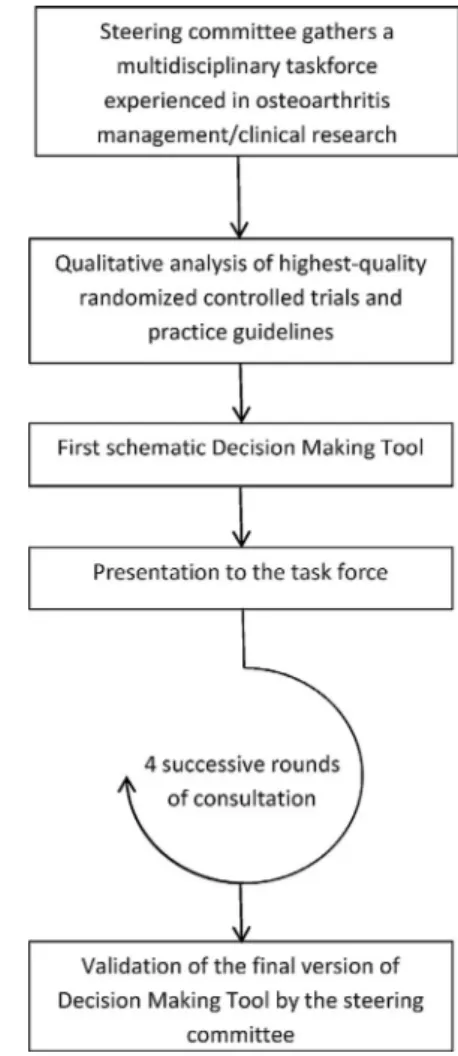 Fig. 1. Successive steps of the decision-making tool (DMT) elaboration.