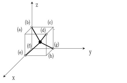 Figure I-3: Un motif élémentaire dans la structure blende de zinc.