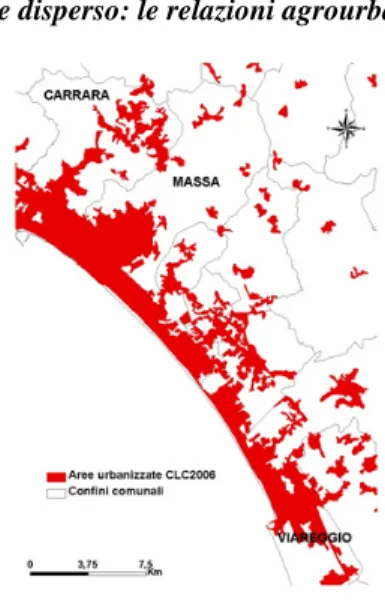 Figura 3b – Modello progettuale in un tessuto urbano diffuso e disperso: le relazioni agrourbane 