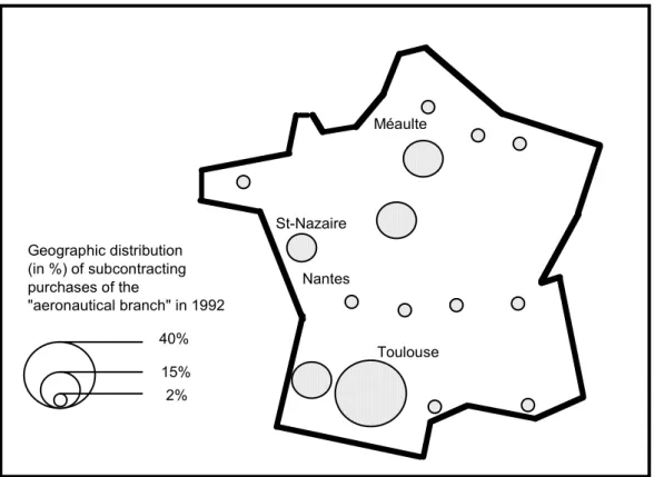 Figure 2 enables us to note that in the Midi-Pyrenees area, it is mainly in the area around Toulouse  that  an  increase  in  the  number  of  workers  can  be  seen  during  this  period  (Beckouche  1996)