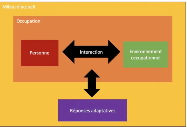 Figure 3. Schématisation du modèle d’adaptation occupationnelle de Schkade et Schultz  (1992)