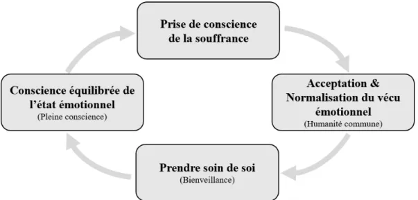 Figure 3. Cycle de l’utilisation de l’autocompassion 