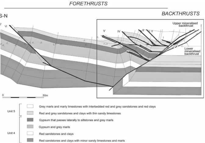 Fig. 8.  Detail of the sampled structures in the El Guix area.