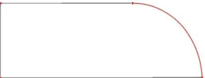 FIGU RE  1.7 - Un  ensemble convexe  ayant  une  infinité  de p oints  extrémaux  (en  rouge) 