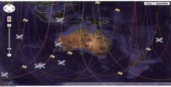 Figure 2-2 Visibilités des satellites GPS à Melbourne le 3 juillet 2013  (source :  http://www.n2yo.com/) 