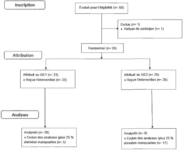 Figure 4 Organigramme des participants E2 
