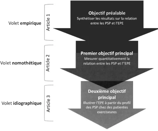 Figure  7.  Volets et objectifs du travai l de  recherche. 