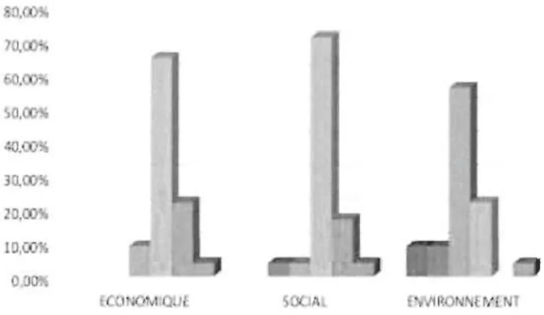 Figure 23  : Leadership a sur les dimensions de  la performance de projet. 