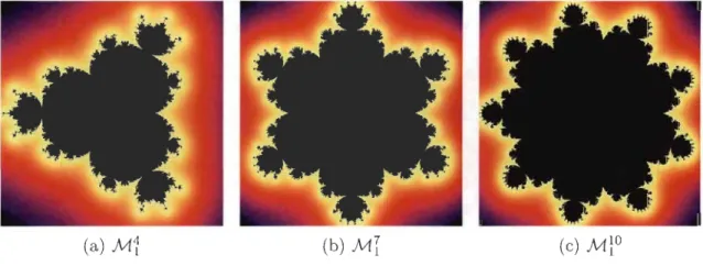 FIGURE  2.2  - Multibrots  complexes 
