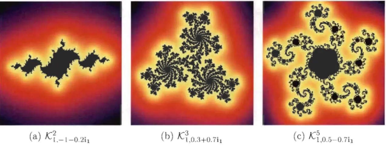 FIGURE  2.3  - Ensembles  de  Julia  complexes 